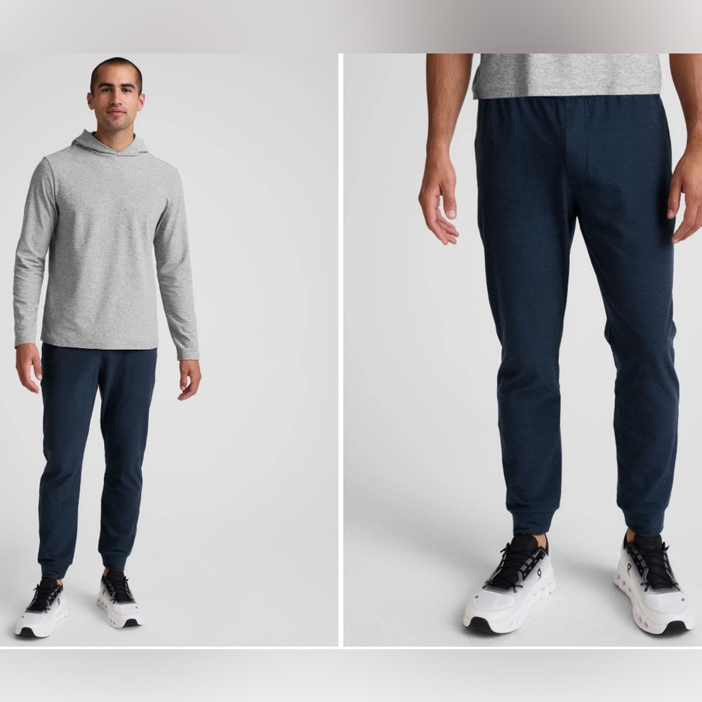 Beyond Yoga Spacedye FreeFit Men's Jogger L Nocturnal Navy Zip Pockets - NWT